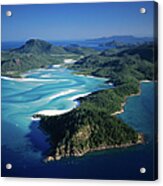 Aerial View Of Tongue Point, Hill Inlet Acrylic Print