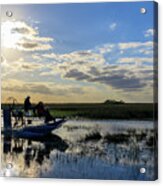 Airboat At Sunset #660 Acrylic Print