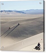 All Terrain Motorcycles Driving Over Acrylic Print