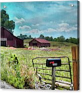 Along The Rural Road Old Barn In Tennessee Ii Acrylic Print