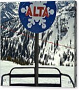 Alta Ski Lift Chair Acrylic Print