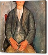 Amadeo Modigliani / 'the Young Farmer', 1918, Oil On Canvas. Acrylic Print