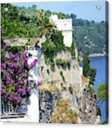 Amalfi Coast Sorrento Cliff Italy Shore Acrylic Print