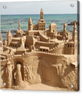 Amazing Sandcastle On A Mediterranean Acrylic Print
