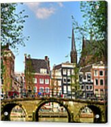 Amsterdam City Scene Water Canal Acrylic Print