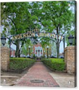 Anderson University Entrance Acrylic Print