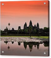 Angkor Wat Sunset, Famous Buddhist Acrylic Print