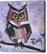 Annoyed Little Owl Acrylic Print