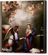 Annunciation Of The Blessed Virgin Mary By Bartolome Esteban Murillo Acrylic Print