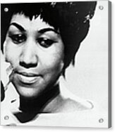 Aretha Franklin In The 1960s Acrylic Print