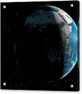 Artwork Of Africa Seen From Space Acrylic Print