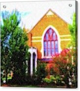 Asbury Church Blossoms Acrylic Print
