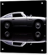 Aston Martin Db5 Model Low Key Side View Acrylic Print