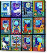Astrology Cat Zodiacs Acrylic Print