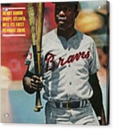 Atlanta Braves Hank Aaron... Sports Illustrated Cover Acrylic Print