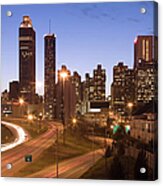 Atlanta Skyline With Motion-blurred Acrylic Print