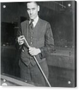 Augie Kiecknefer Playing Billiards Acrylic Print