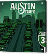 Austin I-35 Traffic Art Print Acrylic Print