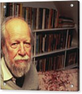 Author William Golding In Library Acrylic Print