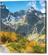 Autumn In Kiezmarska Valley, Tatra Acrylic Print