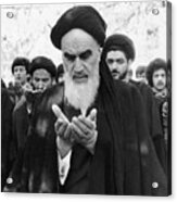 Ayotollah Ruhollah Khomeini Praying Acrylic Print