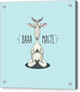 Baaa-maste - Namaste Meditating Goat Acrylic Print