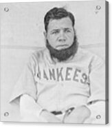 Babe Ruth Posing In Fake Beard Acrylic Print