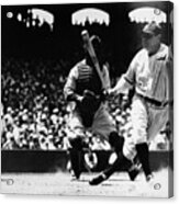 Babe Ruth Runs After Hitting A Homer Acrylic Print