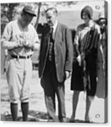 Babe Ruth Signing Clarence Darrows Ball Acrylic Print