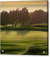 Backlit Golf Course With No Golfers Acrylic Print