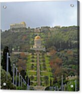 Bahai Gardens And Temple - Haifa, Israel Acrylic Print
