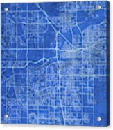 Bakersfield California City Street Map Blueprints Acrylic Print