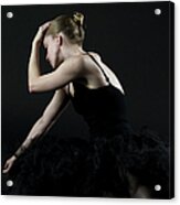 Ballerina In Black Acrylic Print