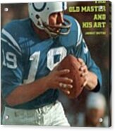 Baltimore Colts Qb Johnny Unitas, 1971 Afc Championship Sports Illustrated Cover Acrylic Print