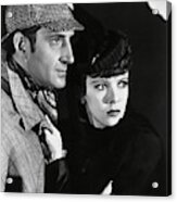 Basil Rathbone And Ida Lupino In The Adventures Of Sherlock Holmes -1939-. Acrylic Print