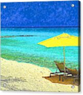 Beach Break On Bimini - Impressionism Acrylic Print