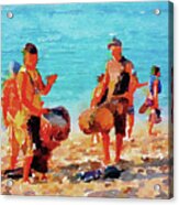 Beach Drummers Acrylic Print