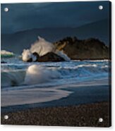 Beach In Oregon Acrylic Print