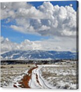 Beautiful Clouds Over Grand Mesa In Grand Junction Colorado Acrylic Print