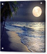 Beautiful Fantasy Tropical Beach Acrylic Print