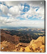 Beautiful View From Pike's Peak Colorado Springs Colorado Acrylic Print
