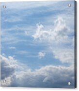 Beautiful White Clouds And Blue Sky 0105 Acrylic Print