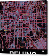 Beijing City Map Acrylic Print