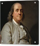 Benjamin Franklin Painting - Joseph Duplessis Acrylic Print