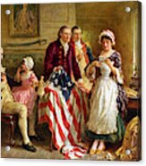 Betsy Ross And General George Washington Acrylic Print