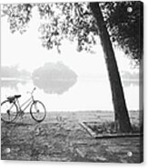 Bicycle And Bay Mau Lake Lenin Park Acrylic Print