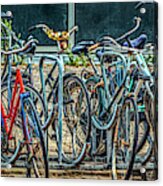 Bicycles In Amsterdam Acrylic Print