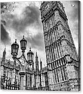 Big Ben And The Golden And Green Lamp Acrylic Print
