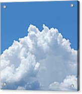 Big White Cumulus Cloud With Blue Sky Acrylic Print
