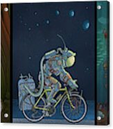 Bikestronaut Triptych Acrylic Print